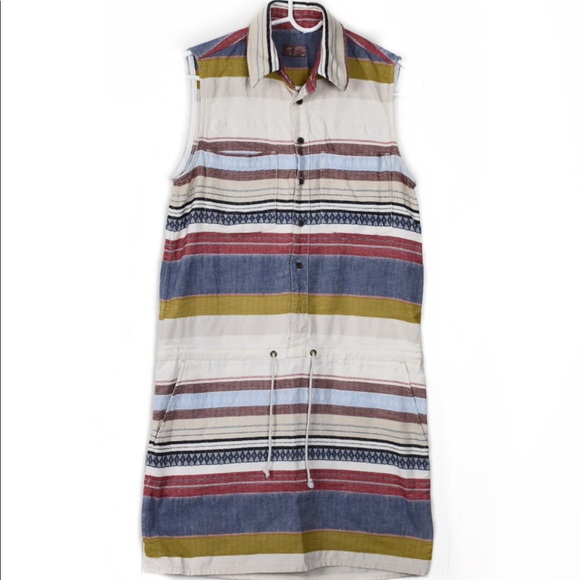 MOTHER Button Front Sleeveless Shirt Dress S - Picture 3 of 8